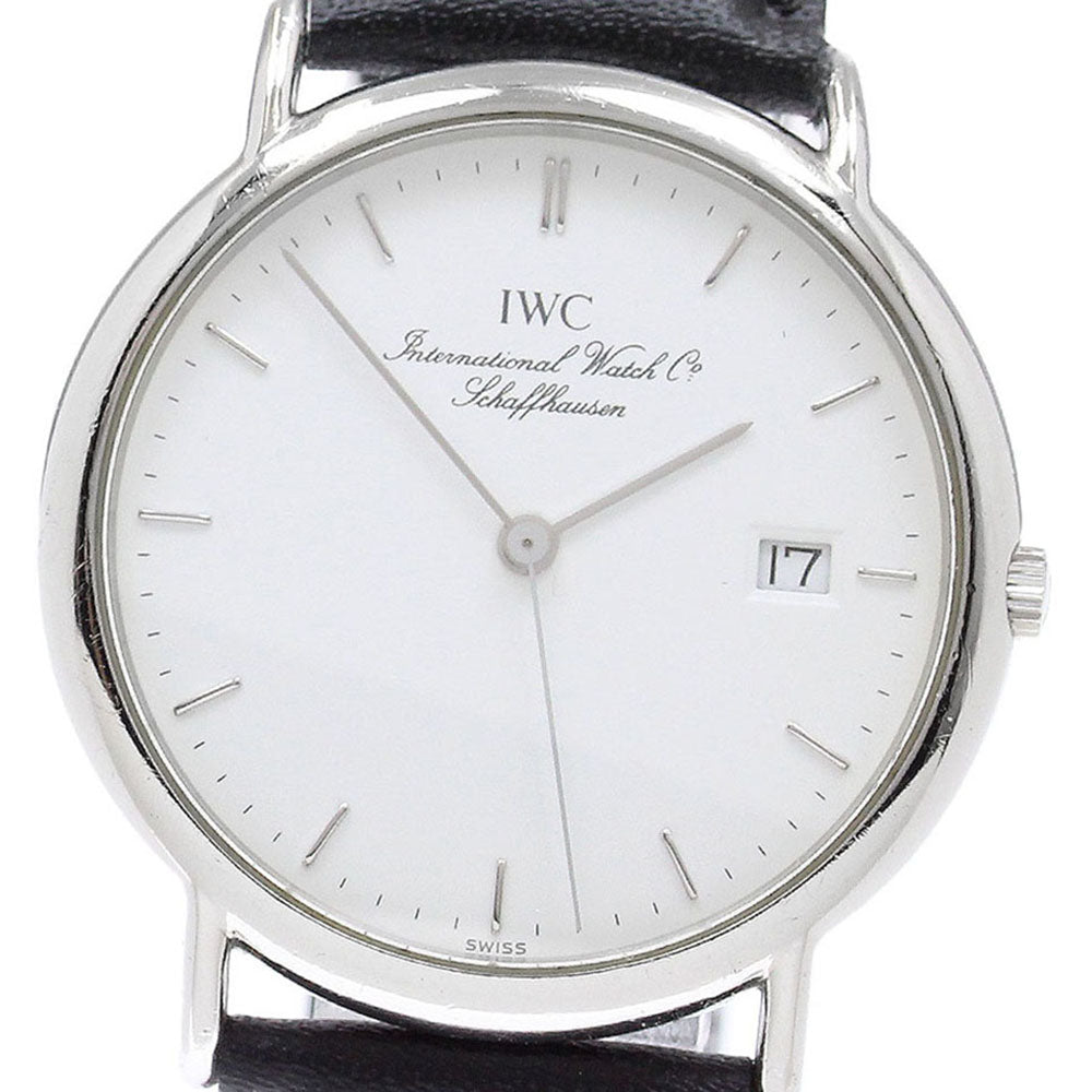 IWC SCHAFFHAUSEN Portofino IW333106 Date white Dial Quartz Men's Watch_943093
