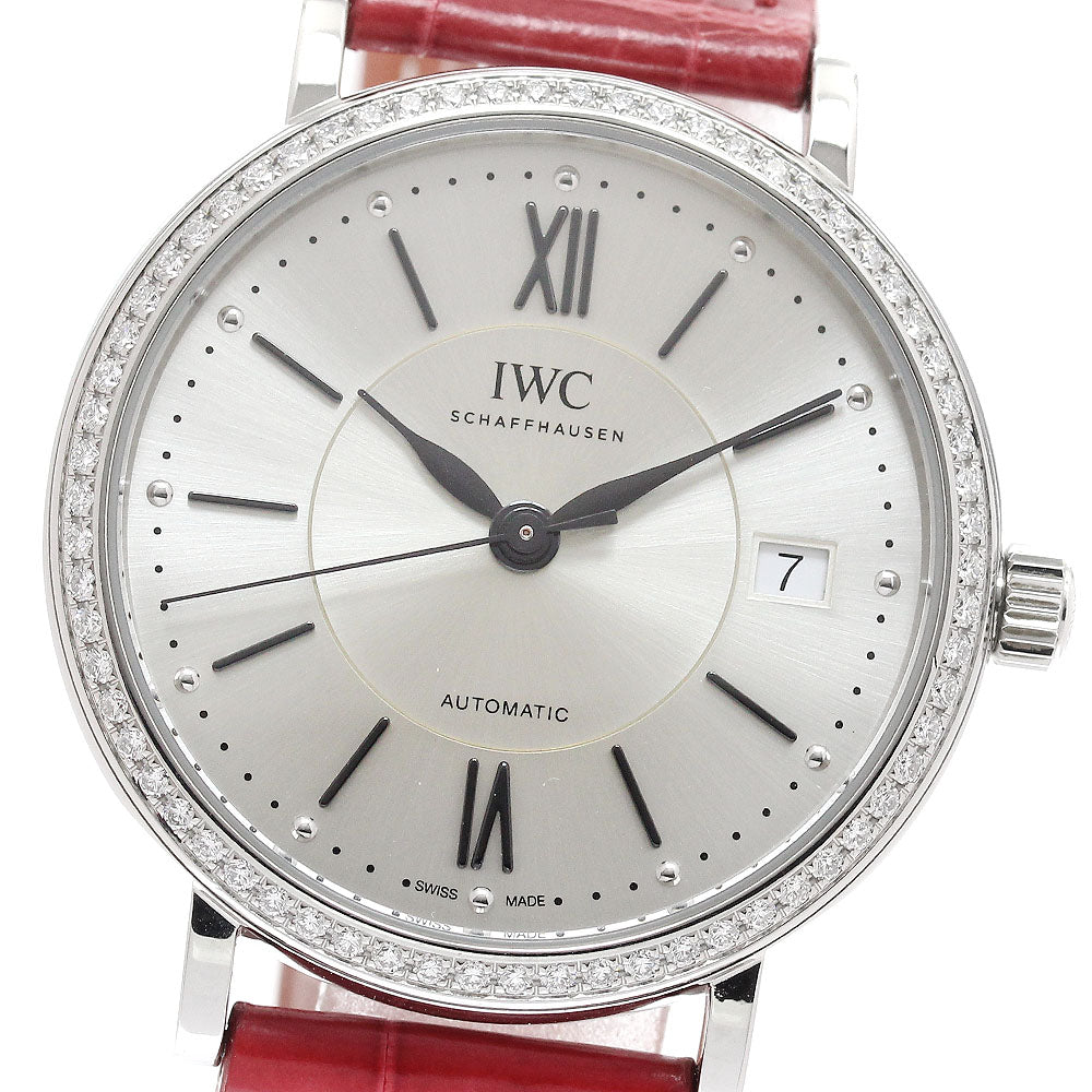 IWC SCHAFFHAUSEN Portofino Automatic 37 IW458109 Diamond Bezel Silver Dial Automatic Men's Watch_943100