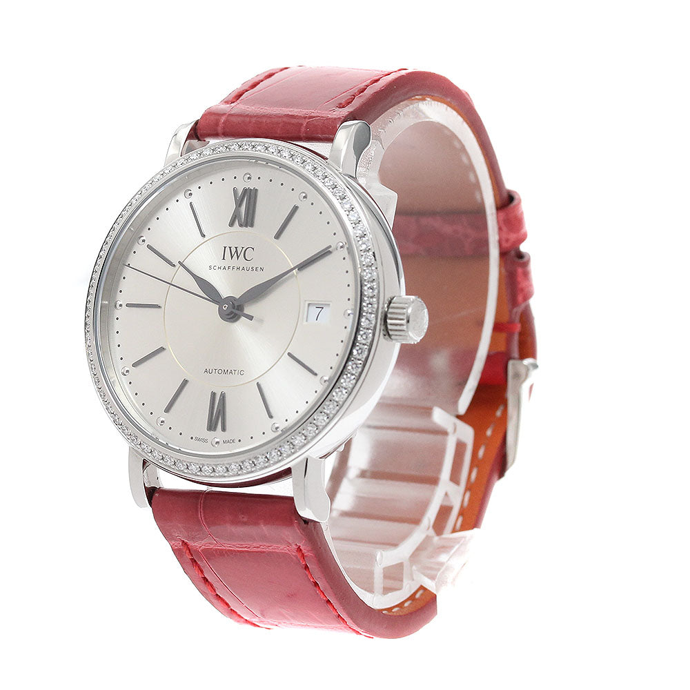IWC SCHAFFHAUSEN Portofino Automatic 37 IW458109 Diamond Bezel Silver Dial Automatic Men's Watch_943100