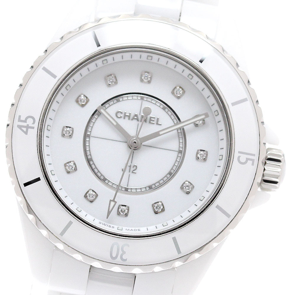 CHANEL J12 H5703 White ceramic 12P diamond white Dial Quartz Ladies Watch_943101