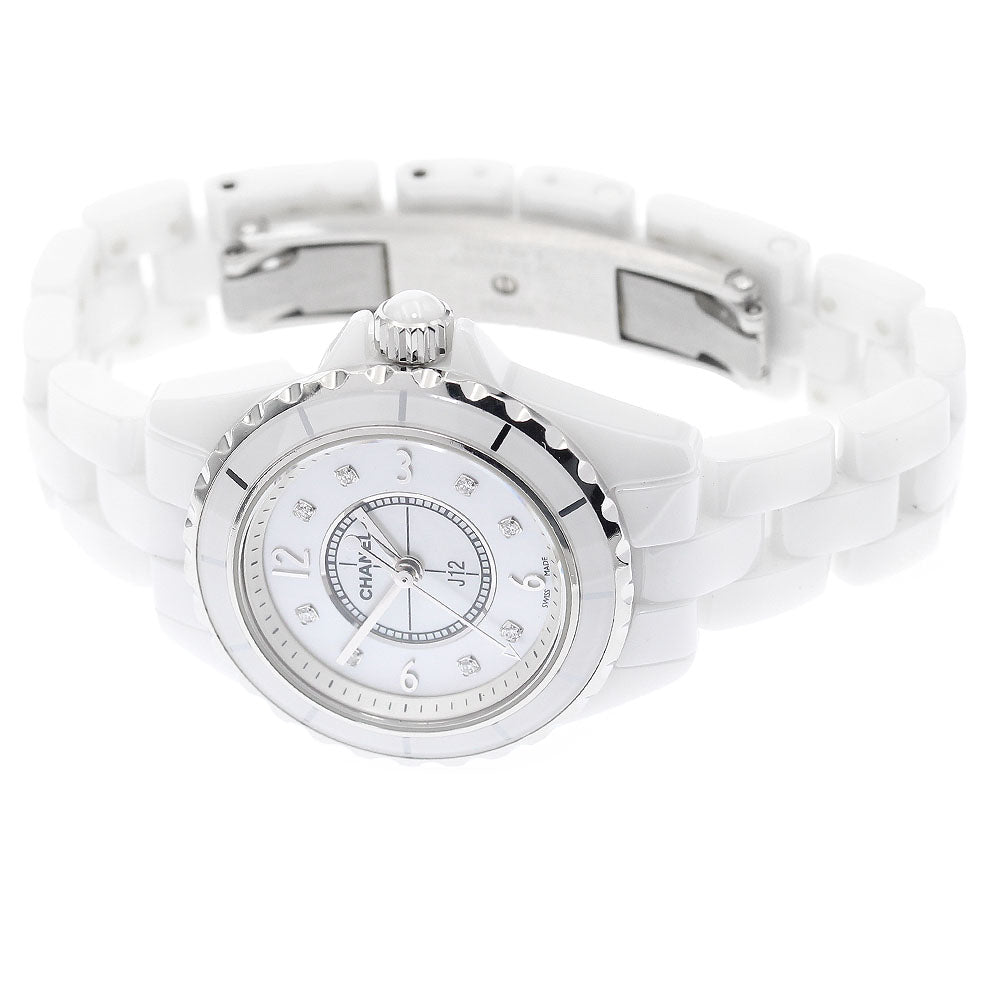 CHANEL J12 H2570 White ceramic 8P diamond White shell Dial Quartz Ladies Watch_943105