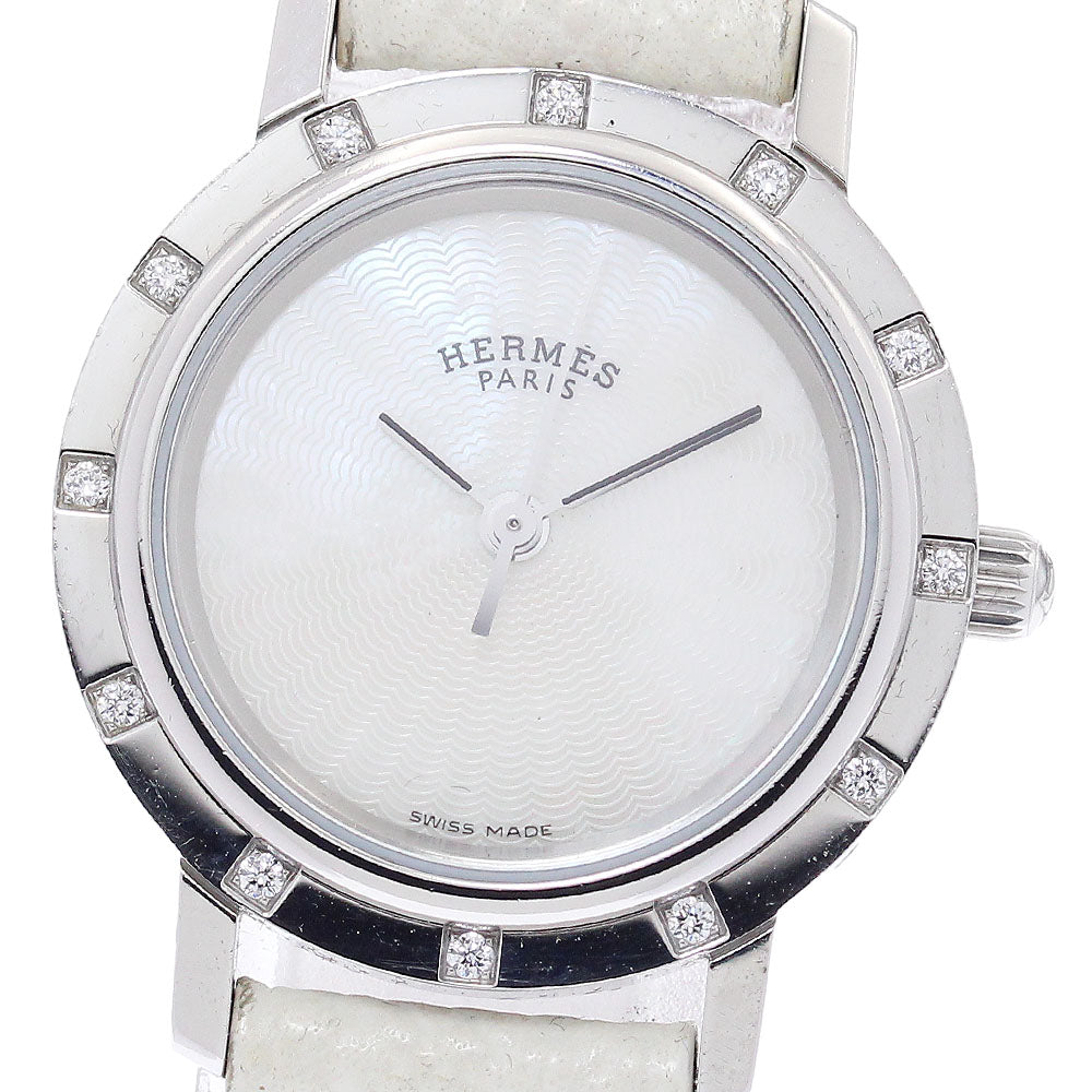 HERMES Clipper Nacre CL4.230 White shell Dial Quartz Ladies Watch_943106
