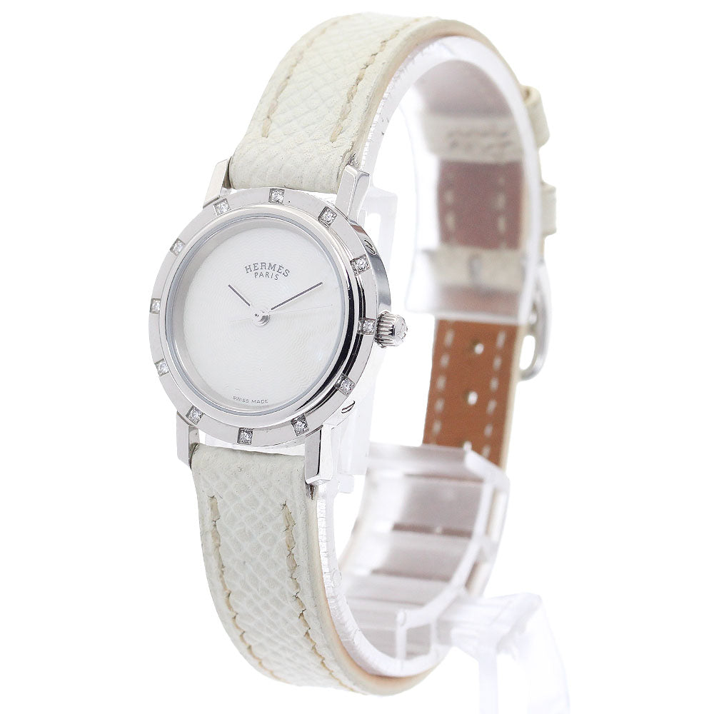 HERMES Clipper Nacre CL4.230 White shell Dial Quartz Ladies Watch_943106