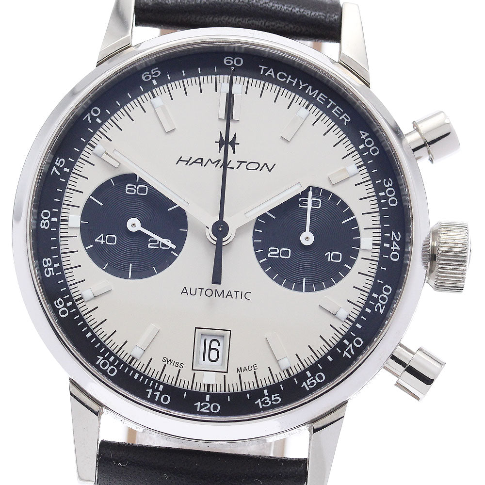 HAMILTON Intramatic H384160 Date Beige / black Dial Automatic Men's Watch_943110