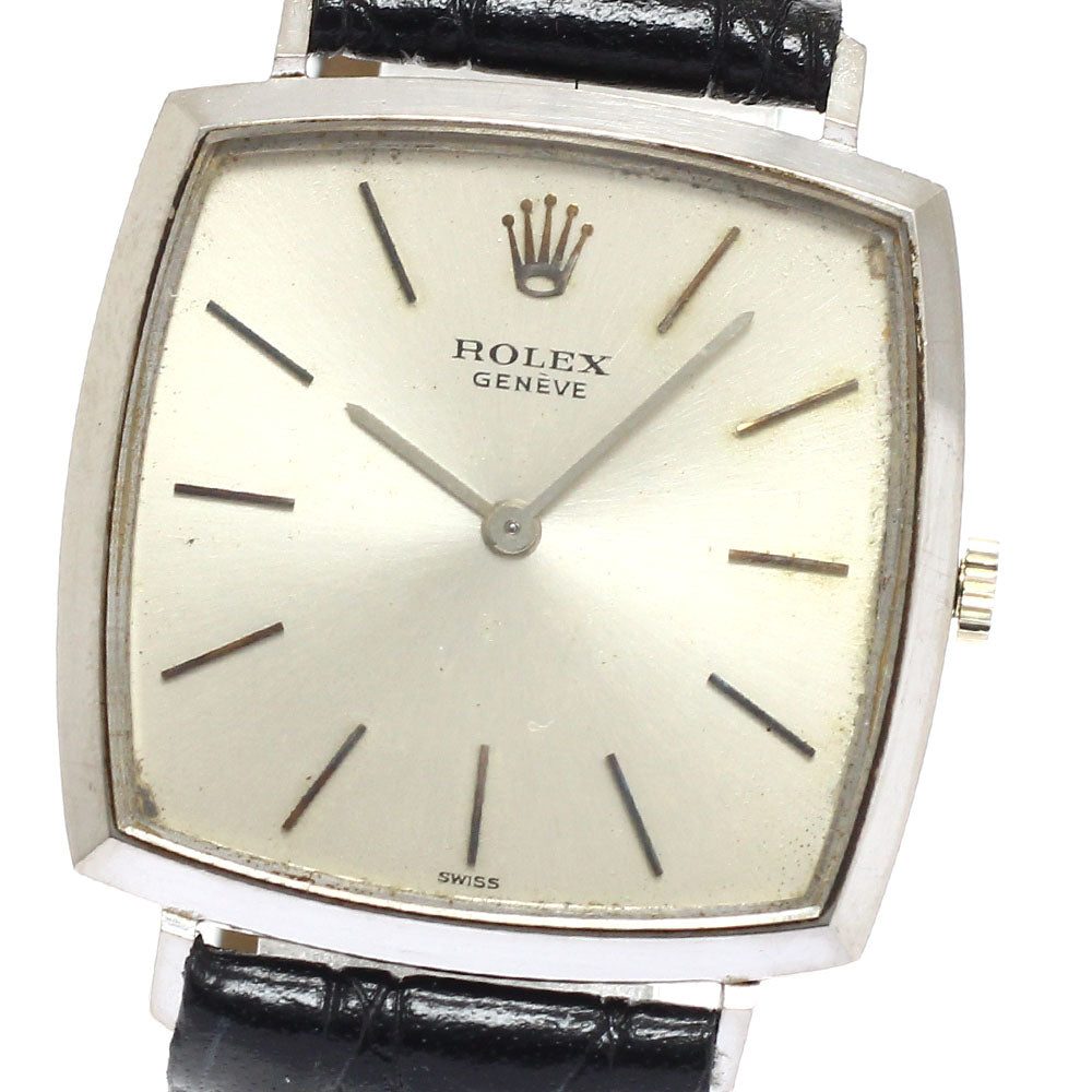 ROLEX Geneve 3514 K18WG Cal.650 Silver Dial Hand Winding Men's Watch_943174