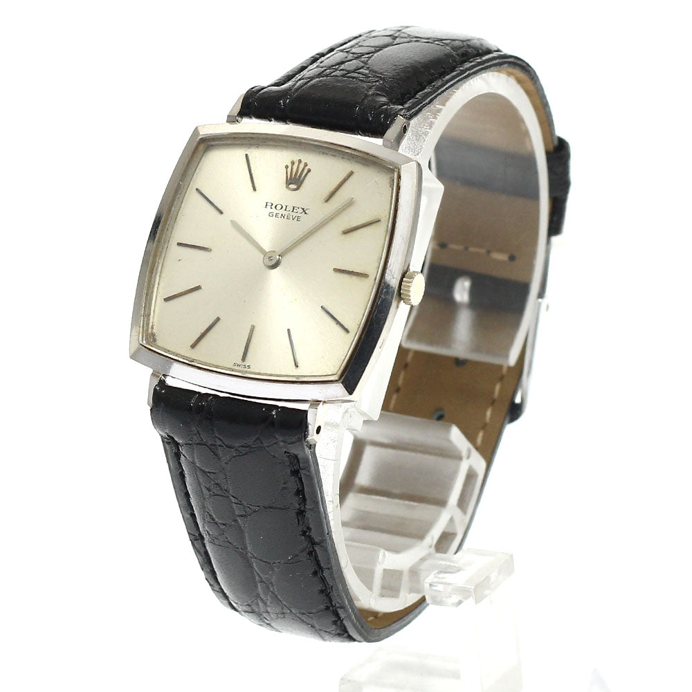 ROLEX Geneve 3514 K18WG Cal.650 Silver Dial Hand Winding Men's Watch_943174