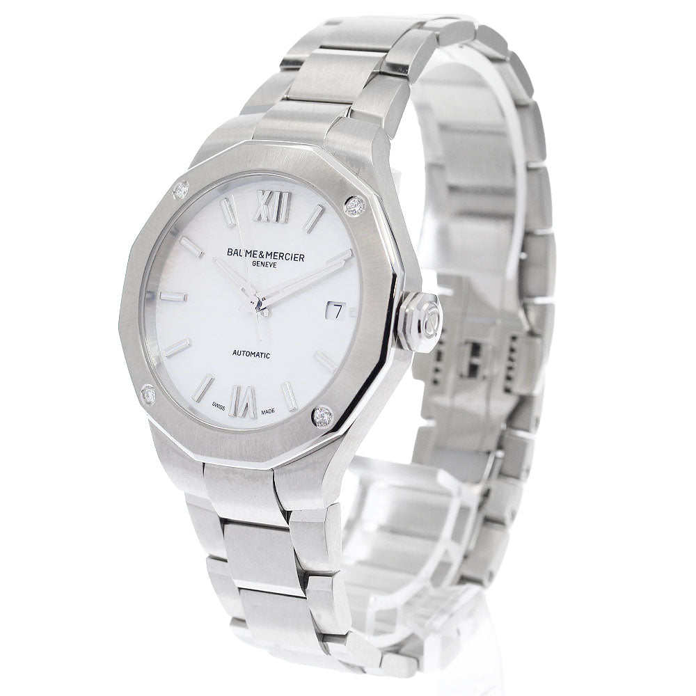 Baume & Mercier Riviera 10663 4P Diamond Date White shell Dial Automatic Ladies Watch_943194
