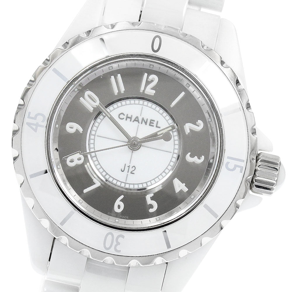 CHANEL J12 Mirror H4861 White Ceramic Quartz Ladies Watch_943195