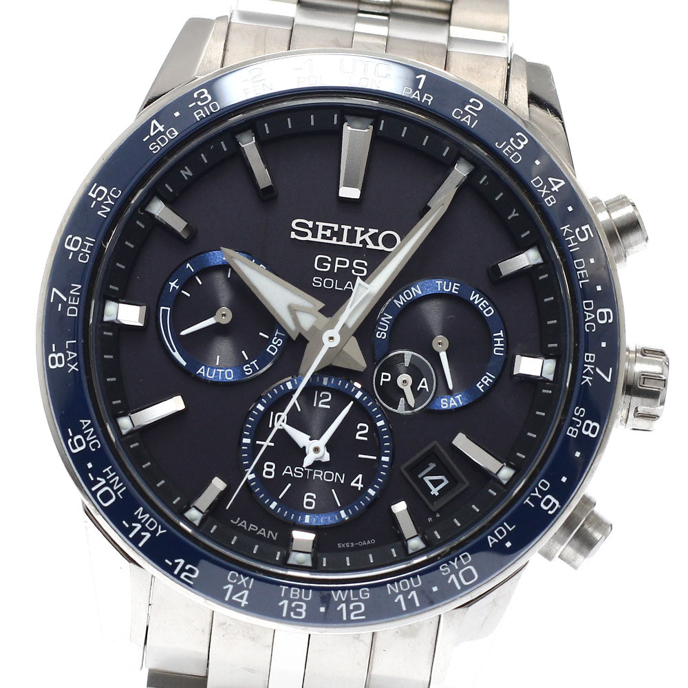 SEIKO Astron SBXC001/5X53-0AB0 GPS black Dial Solar Powered Radio Men's_943234