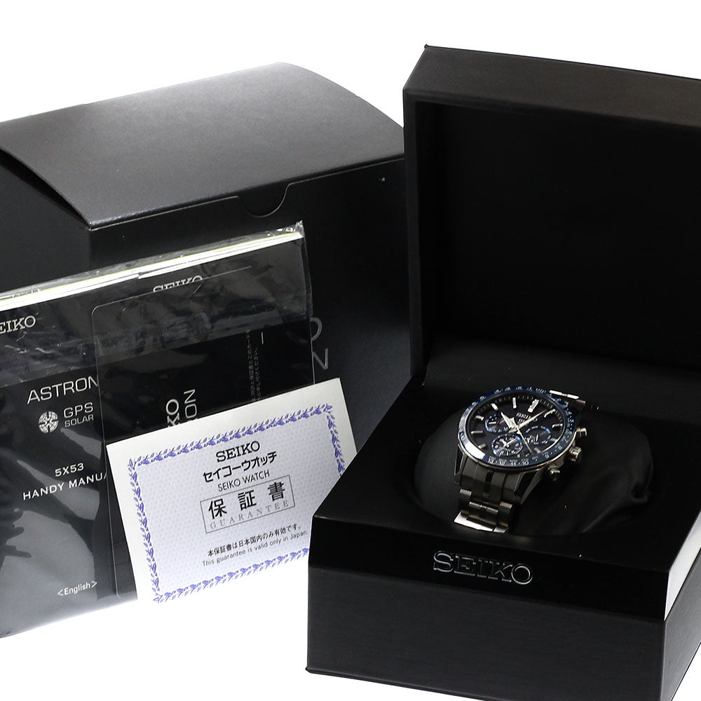 SEIKO Astron SBXC001/5X53-0AB0 GPS black Dial Solar Powered Radio Men's_943234