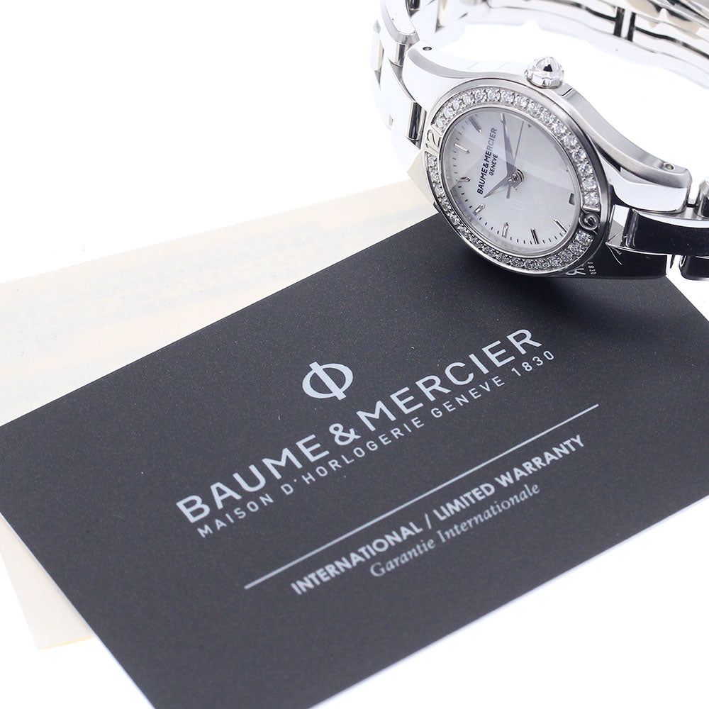 Baume & Mercier Linea M0A10013 Diamond Bezel White shell Dial Quartz Ladies Watch_943235