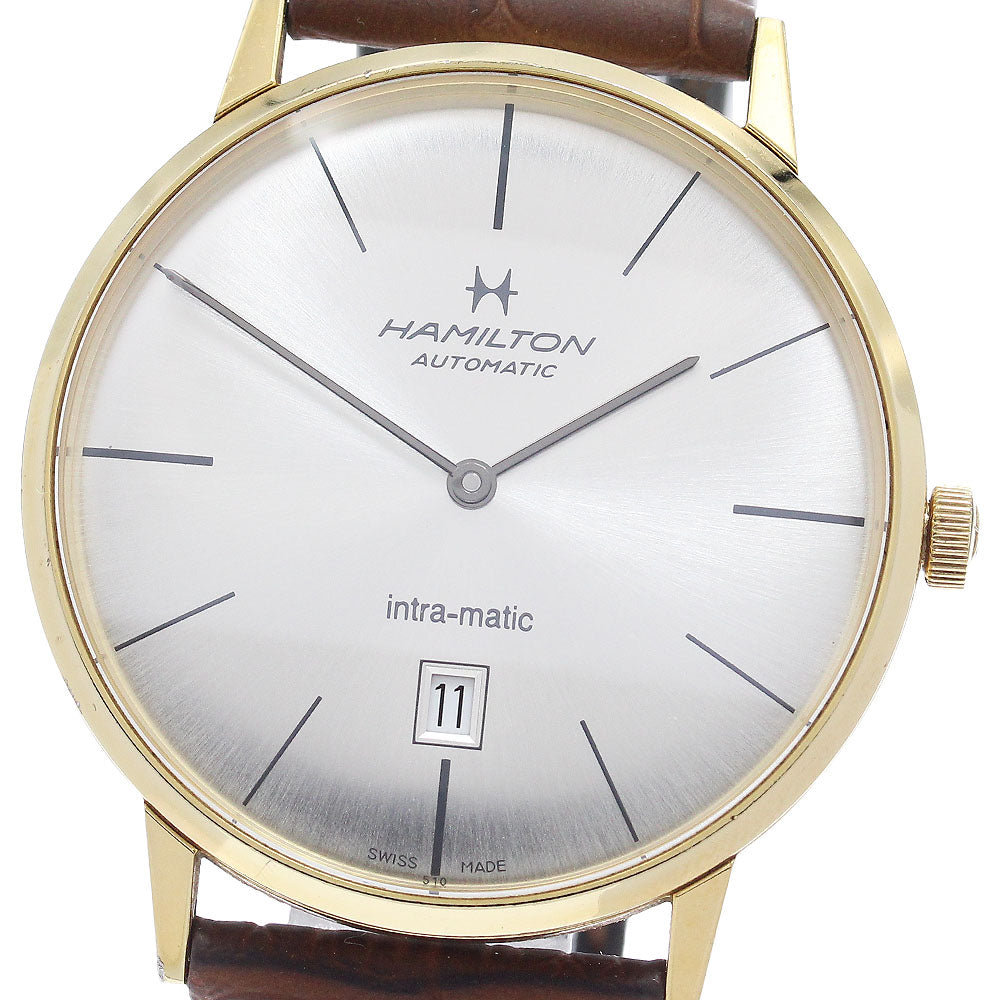 HAMILTON American Classic Intramatic H387350 Date Silver Dial Automatic Men's Watch_943255
