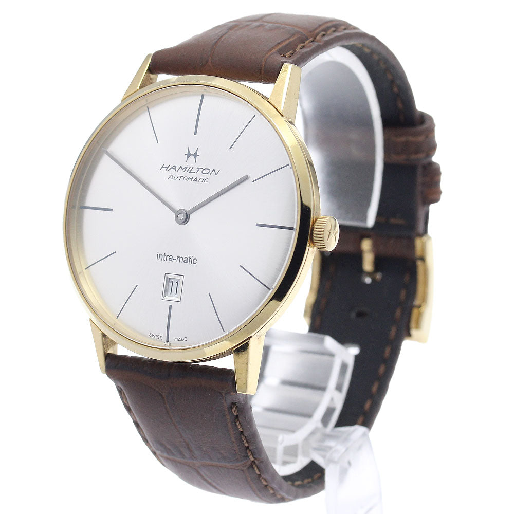 HAMILTON American Classic Intramatic H387350 Date Silver Dial Automatic Men's Watch_943255
