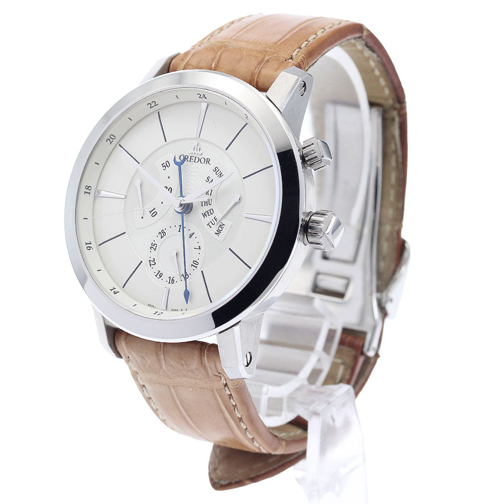 SEIKO CREDOR node GCBT997/4S76-00A0 Day-Date Retrograde Power Reserve GMT Silver Dial Automatic Men's Watch_943258