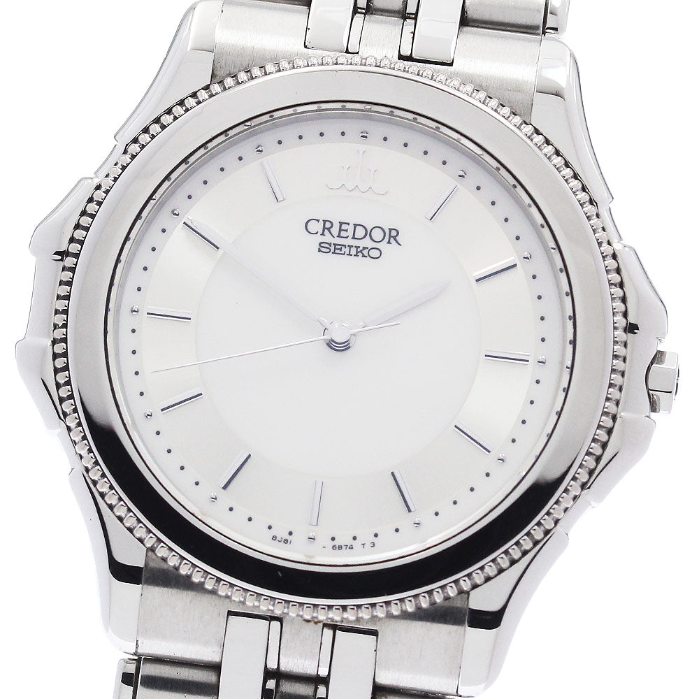 SEIKO CREDOR Pacificique GCBR035/8J81-6B70 K18WGBezel Quartz Men's Watch_943305
