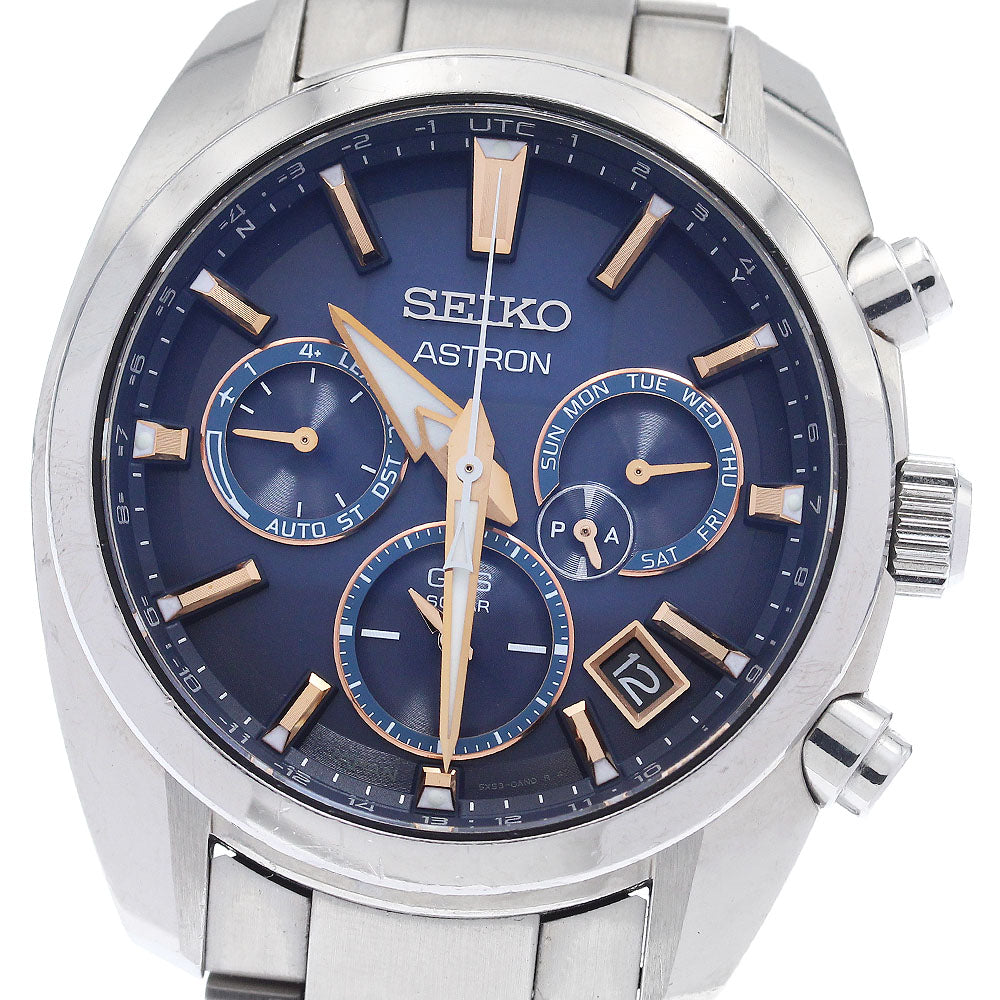 SEIKO Astron SBXC049/5X53-0AJ0 Navy Dial Solar Powered Radio Men's Watch_943315