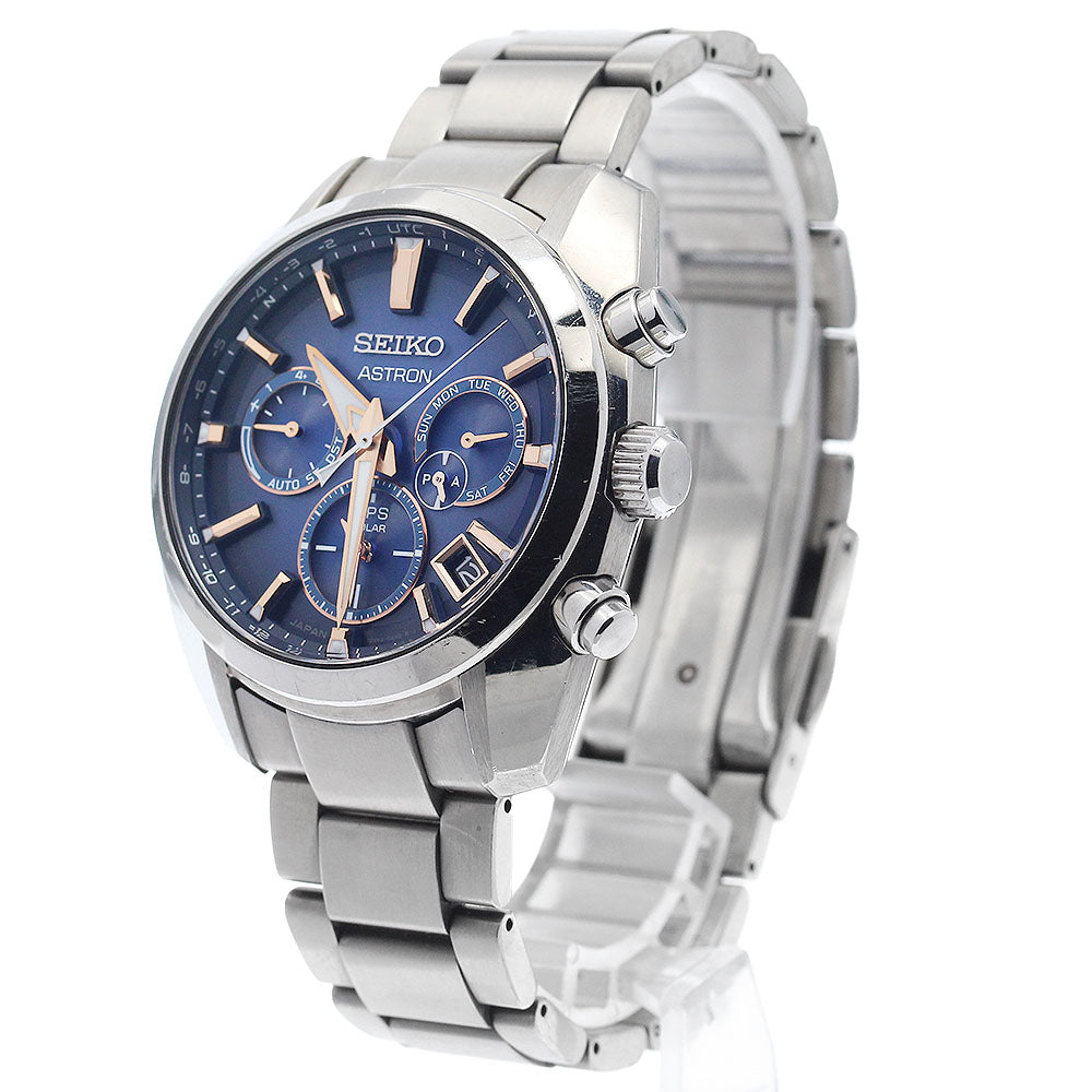 SEIKO Astron SBXC049/5X53-0AJ0 Navy Dial Solar Powered Radio Men's Watch_943315