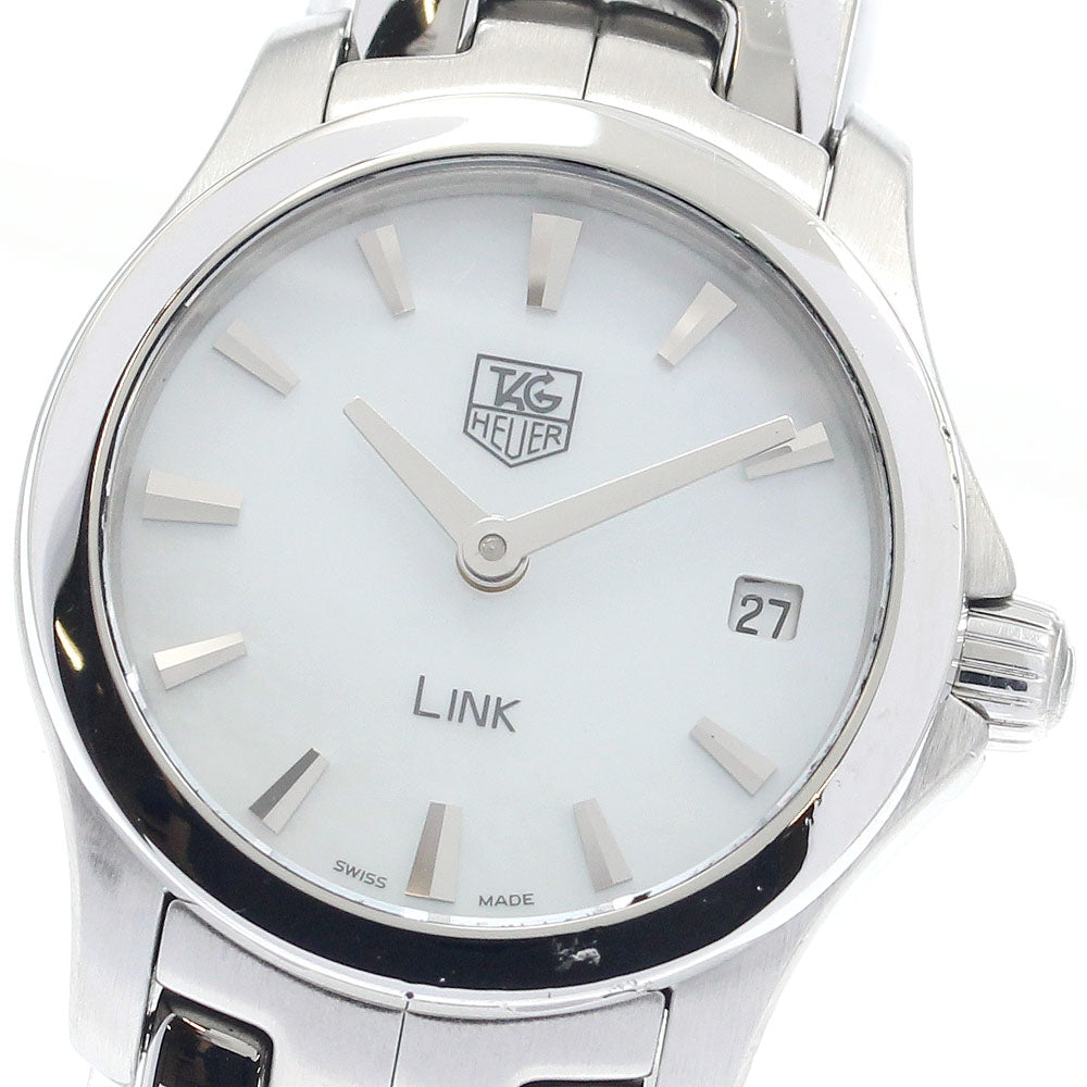 TAG HEUER Link WJF1410 Date White shell Dial Quartz Ladies Watch_943322