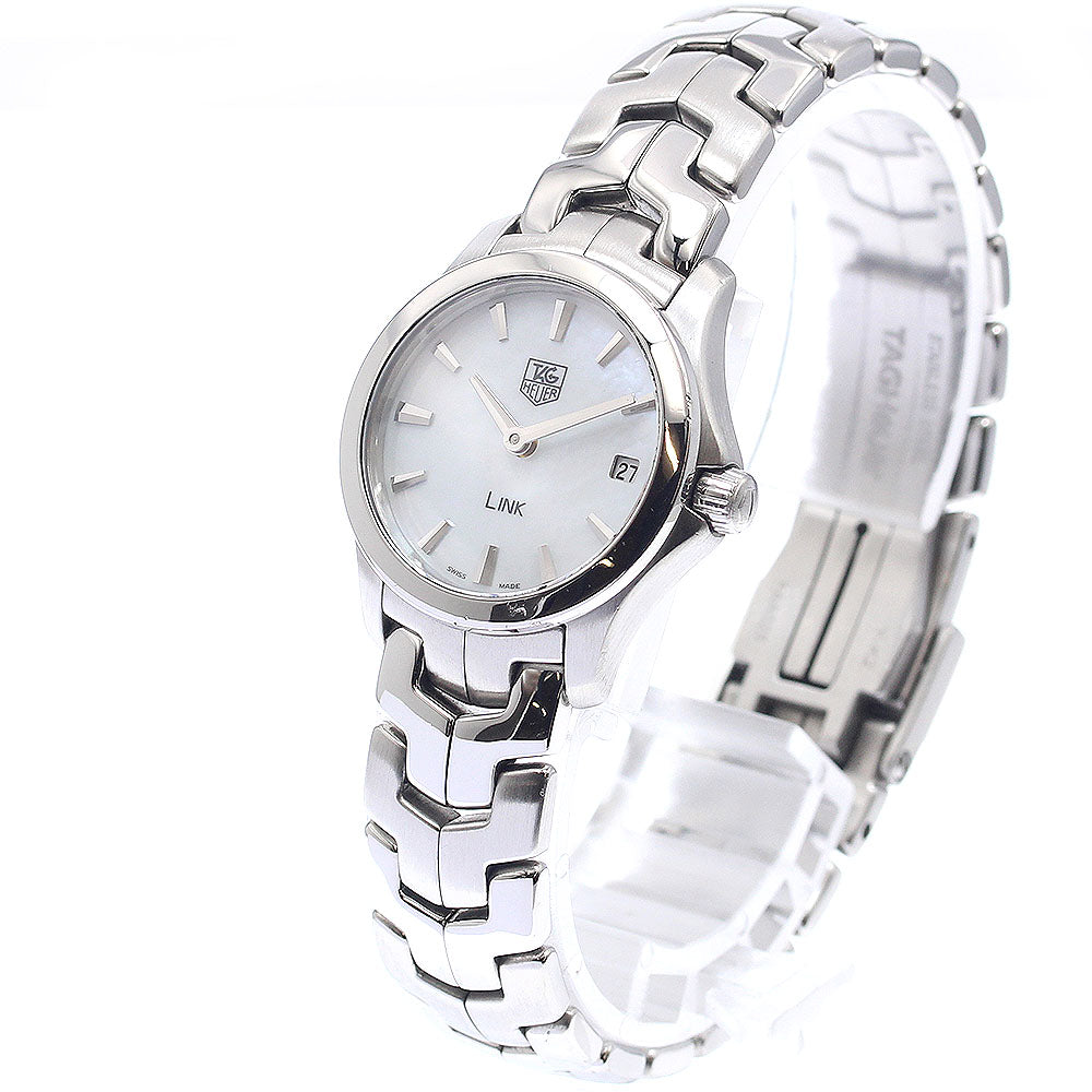 TAG HEUER Link WJF1410 Date White shell Dial Quartz Ladies Watch_943322