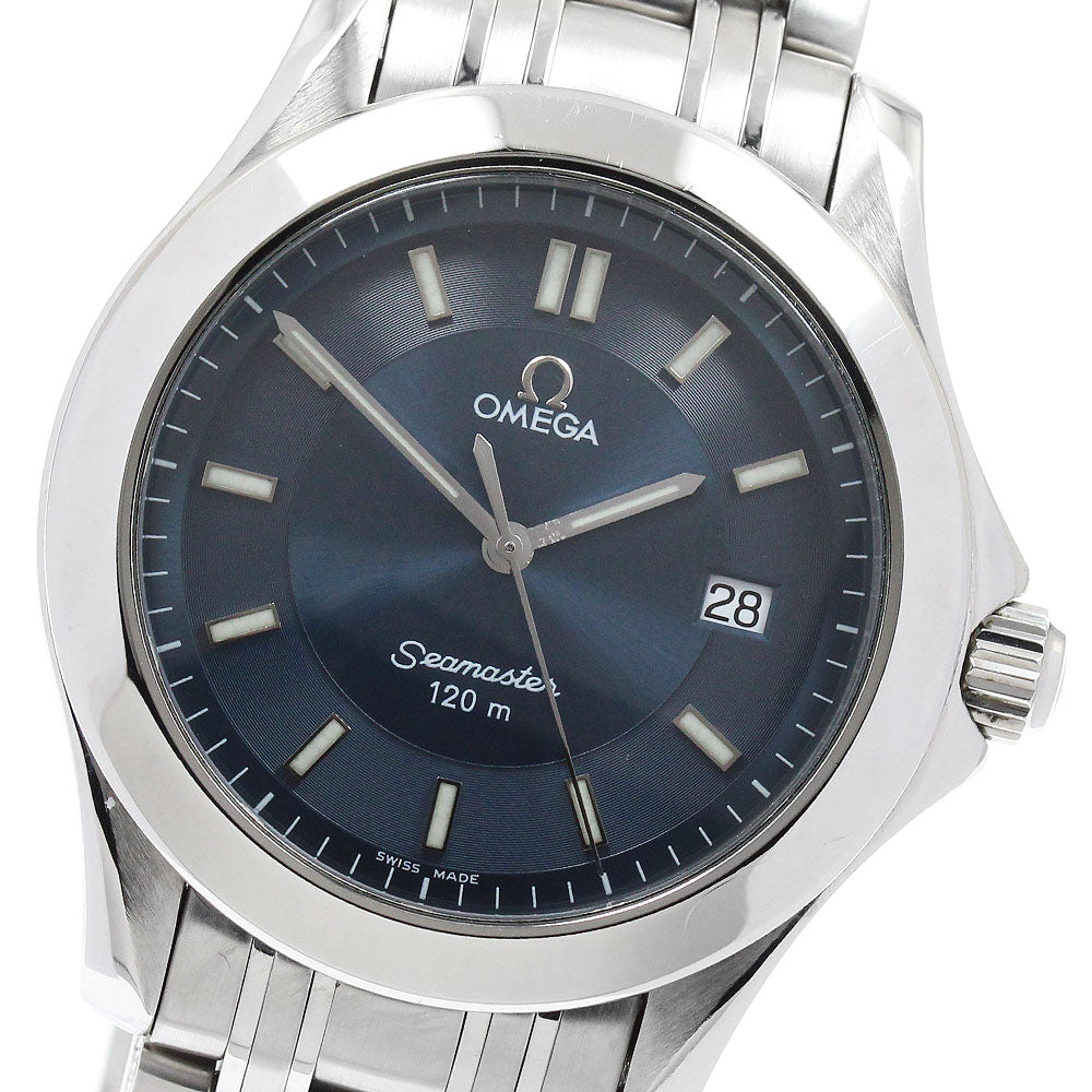 OMEGA Seamaster120 2511.82 Date Navy Dial Quartz Men's Watch_943323