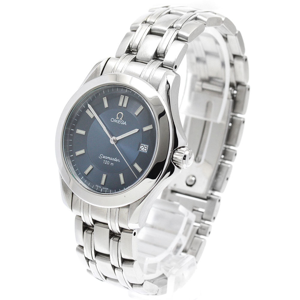 OMEGA Seamaster120 2511.82 Date Navy Dial Quartz Men's Watch_943323