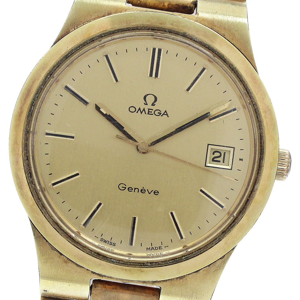 OMEGA Geneve 136.0103 Date Cal.1030 gold Dial Hand Winding Men's Watch_943346