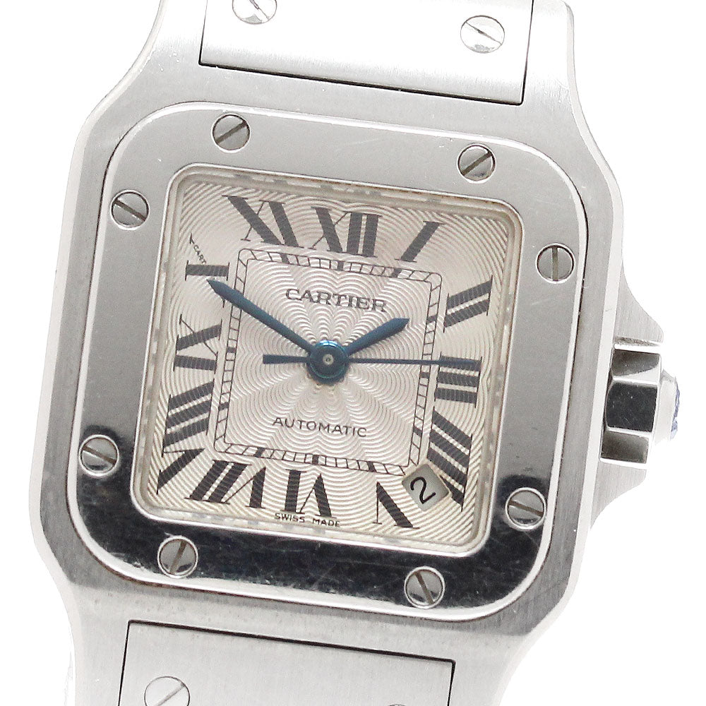 CARTIER Santos GalbeeSM W20062D6 Date Silver Dial Automatic Ladies Watch_943367