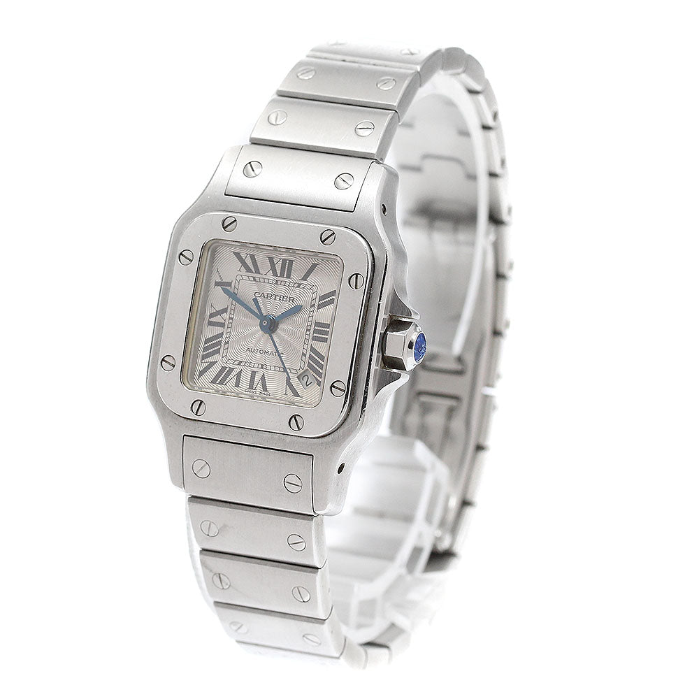 CARTIER Santos GalbeeSM W20062D6 Date Silver Dial Automatic Ladies Watch_943367