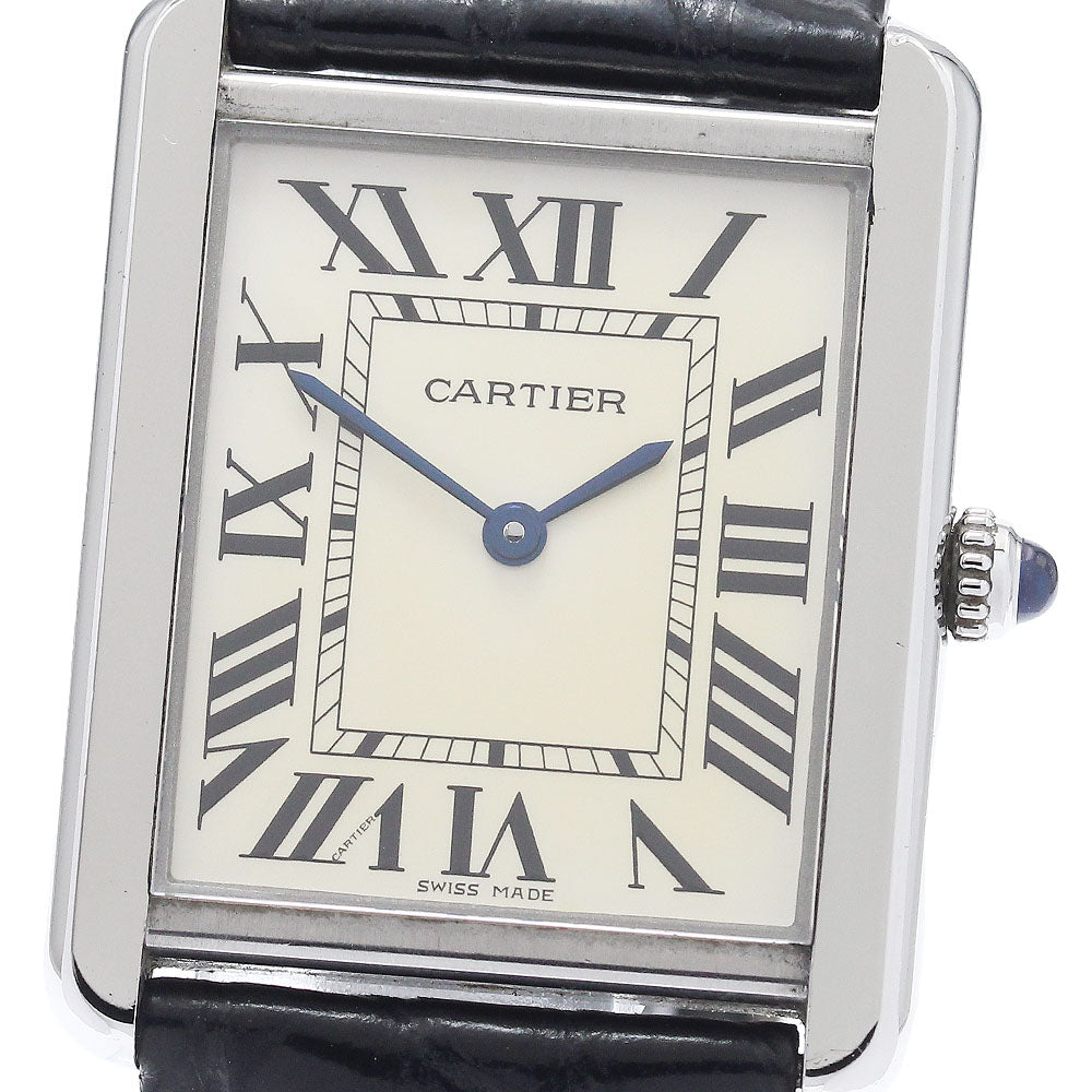 CARTIER Tank solo LM W5200003 Silver Dial Quartz Men's Watch_943397