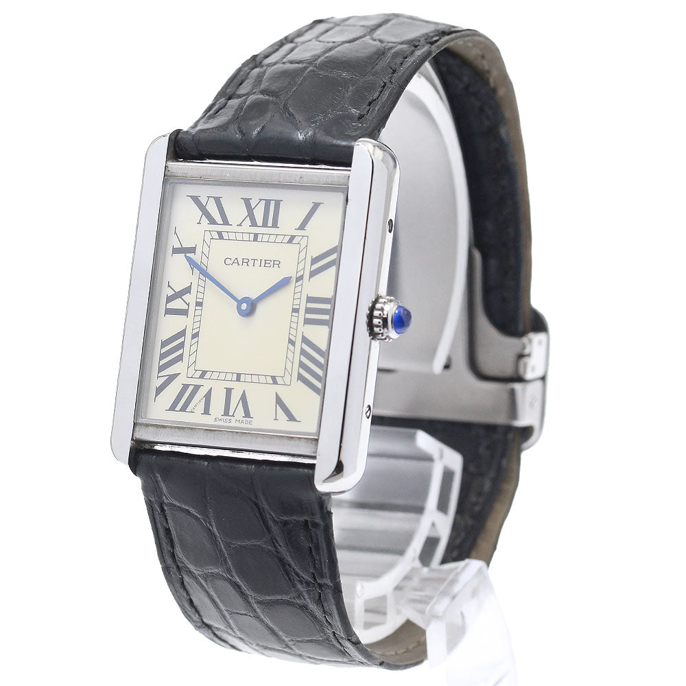 CARTIER Tank solo LM W5200003 Silver Dial Quartz Men's Watch_943397