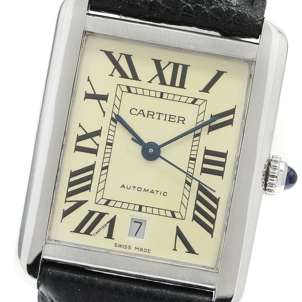 CARTIER Tank solo XL W5200027 Date white Dial Automatic Men's Watch_943398
