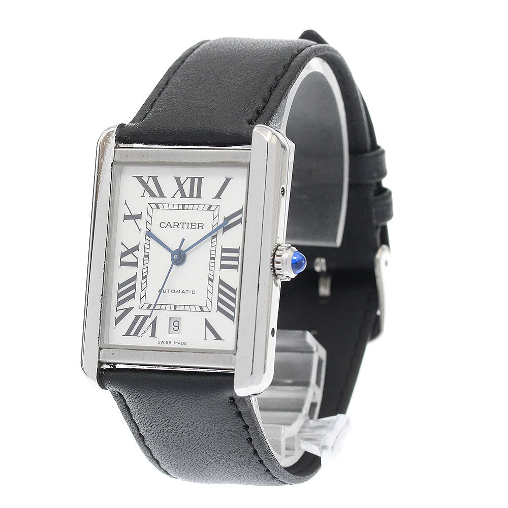CARTIER Tank solo XL WSTA0029 Date Silver Dial Automatic Men's Watch_943400