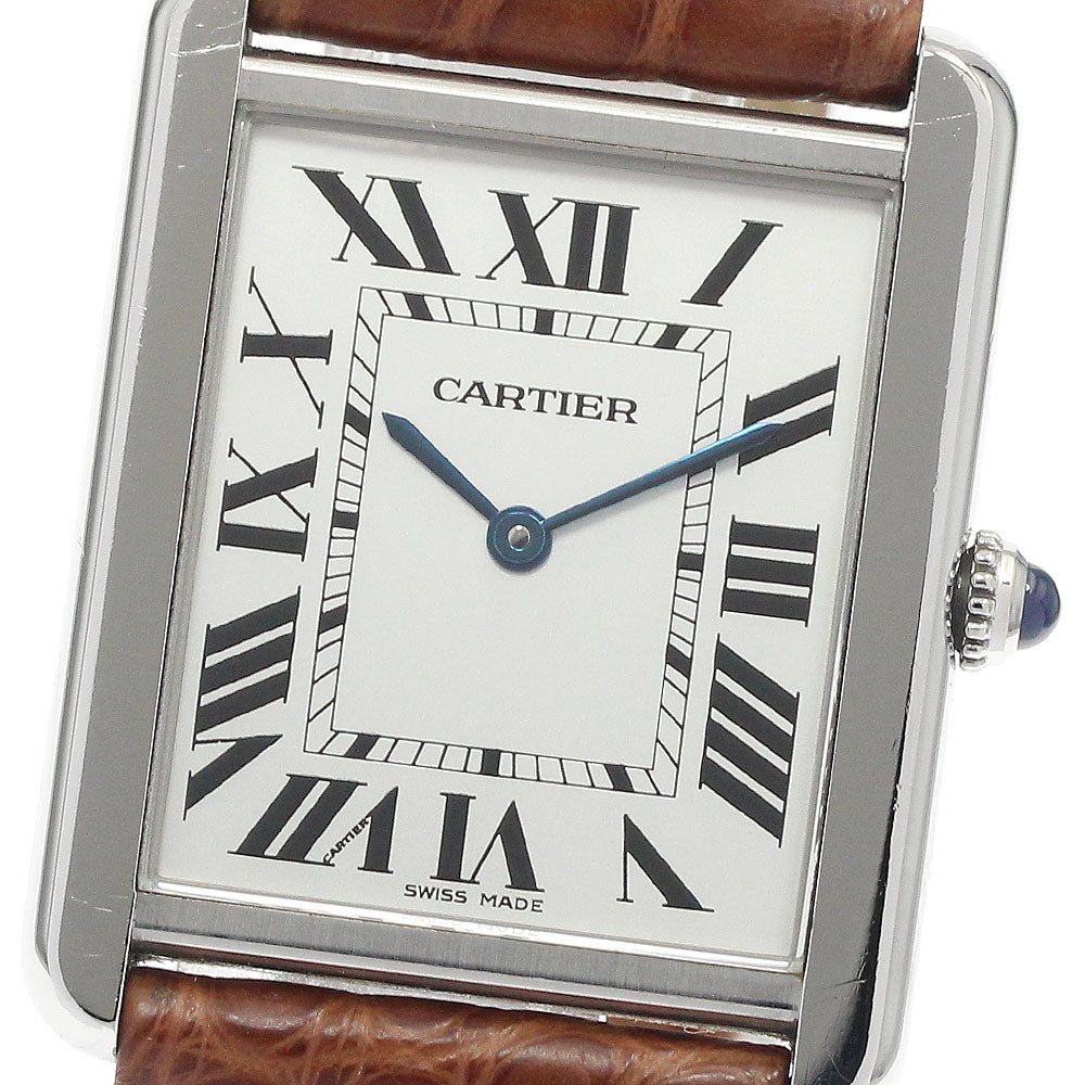 CARTIER Tank solo LM W1018355 Silver Dial Quartz Men's Watch_943401
