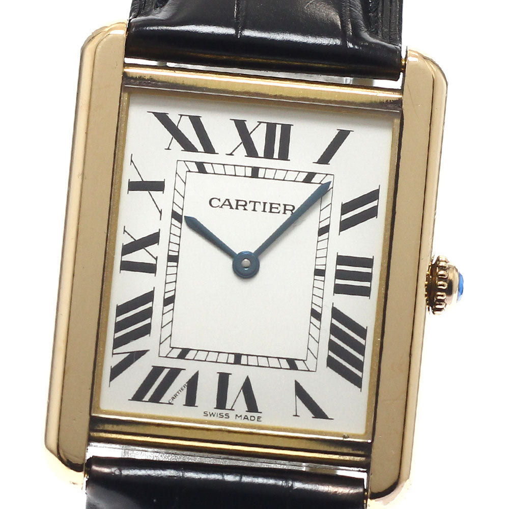 CARTIER Tank Solo LM W1018855 Silver Dial Quartz Men's Watch_943403