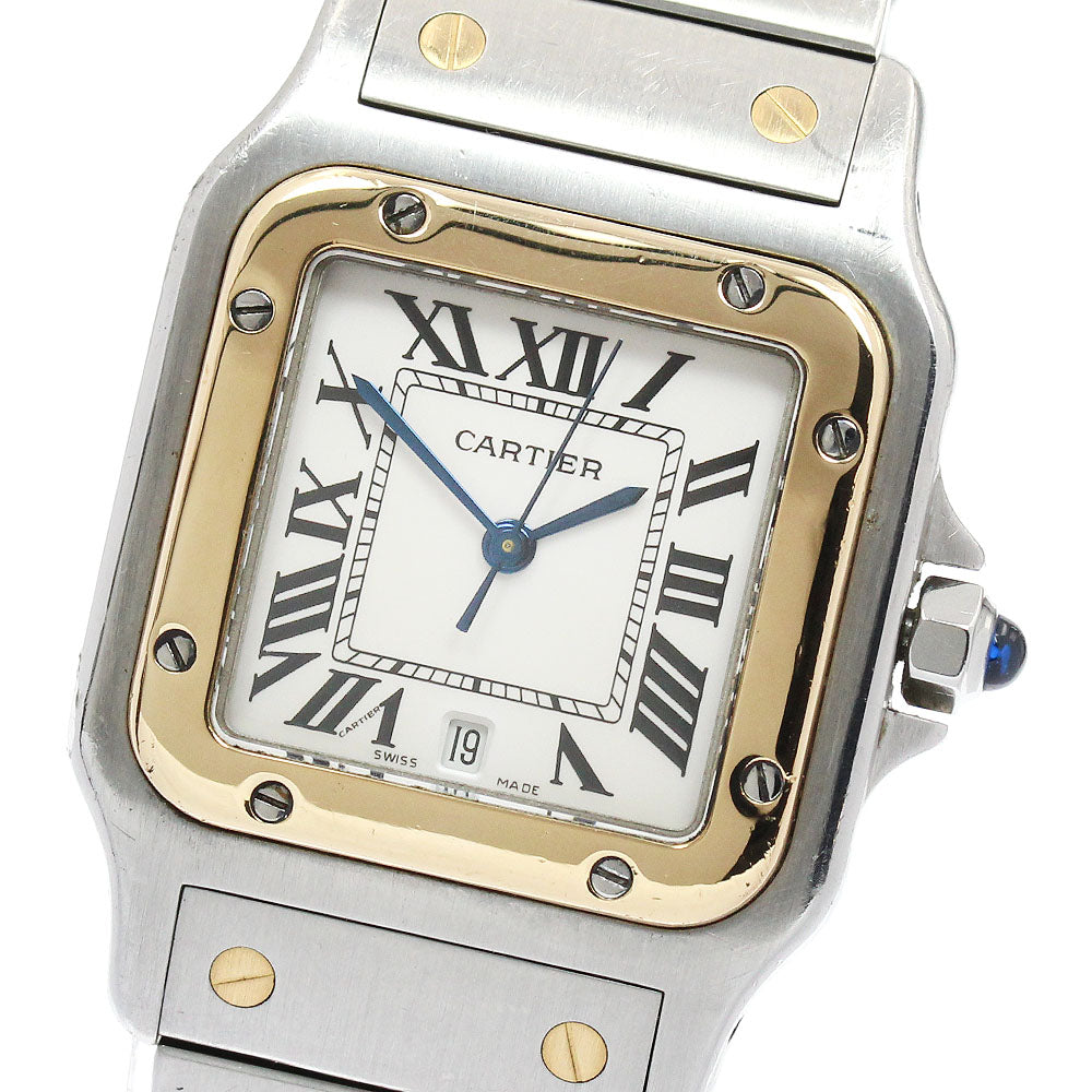 CARTIER Santos GalbeeLM W20011C4 Date YG bezel beige Dial Quartz Men's_943405