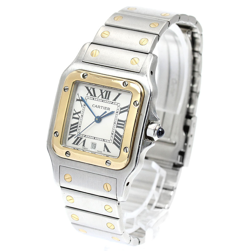 CARTIER Santos GalbeeLM W20011C4 Date YG bezel beige Dial Quartz Men's_943405