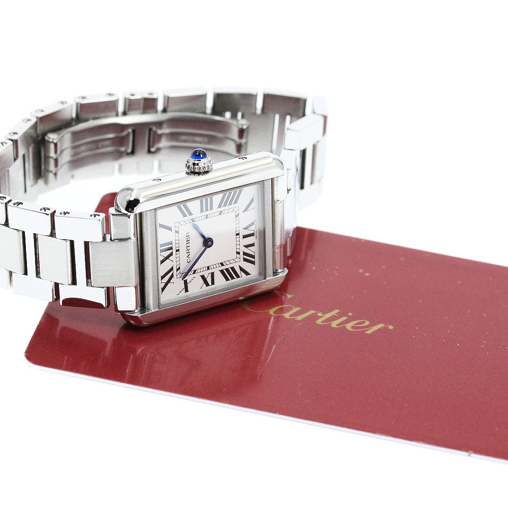 CARTIER Tank solo SM W5200013 Silver Dial Quartz Ladies Watch_943409