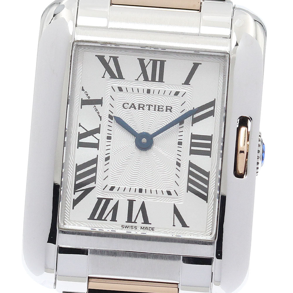 CARTIER Tank Anglaze SM W5310019 Silver Dial Quartz Ladies Watch_943410