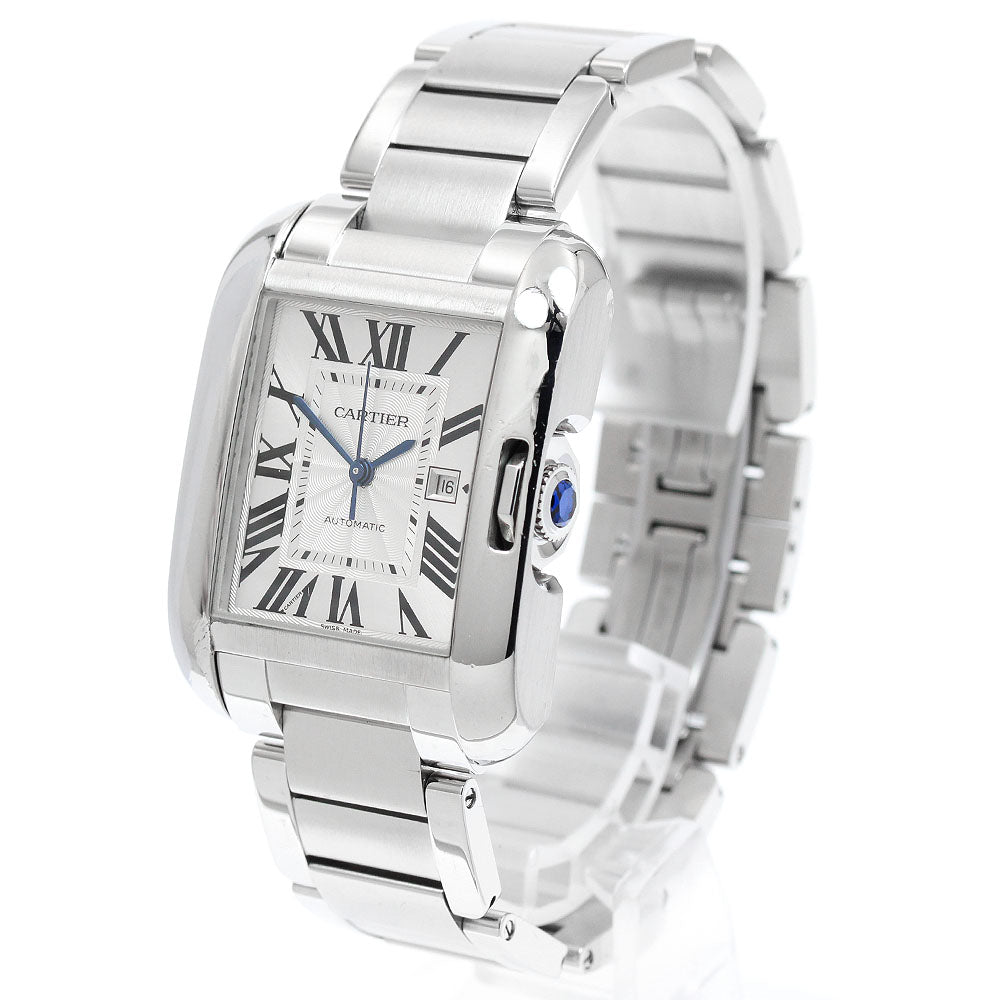 CARTIER Tank Anglaise LM W5310009 Date Silver Dial Automatic Men's Watch_943411