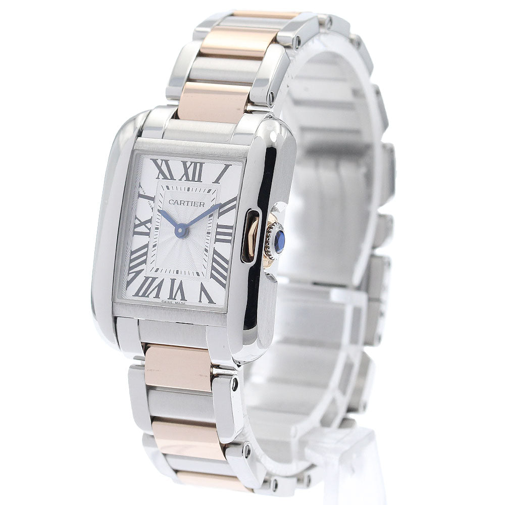 CARTIER Tank Anglaze SM W5310019 Silver Dial Quartz Ladies Watch_943414
