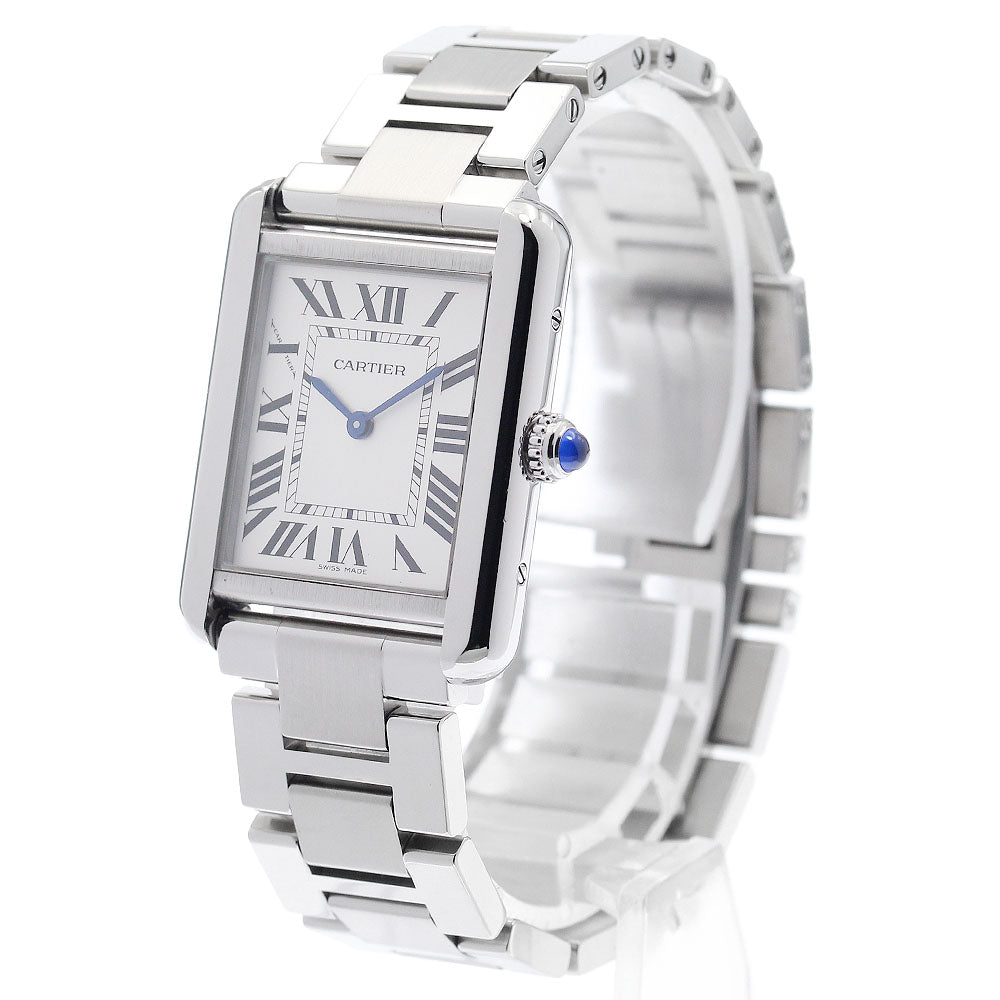 CARTIER Tank solo SM W5200013 Silver Dial Quartz Ladies Watch_943417