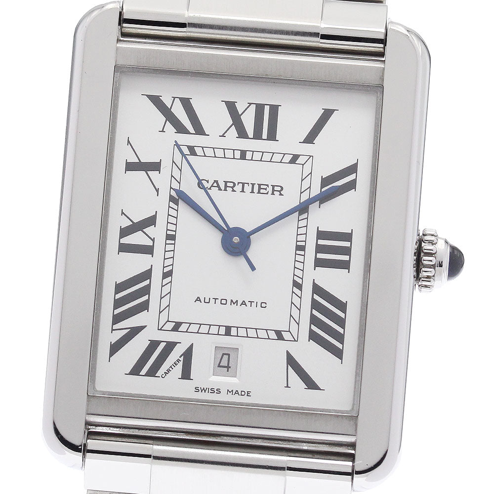CARTIER Tank solo XL W5200028 Date Silver Dial Automatic Men's Watch_943420
