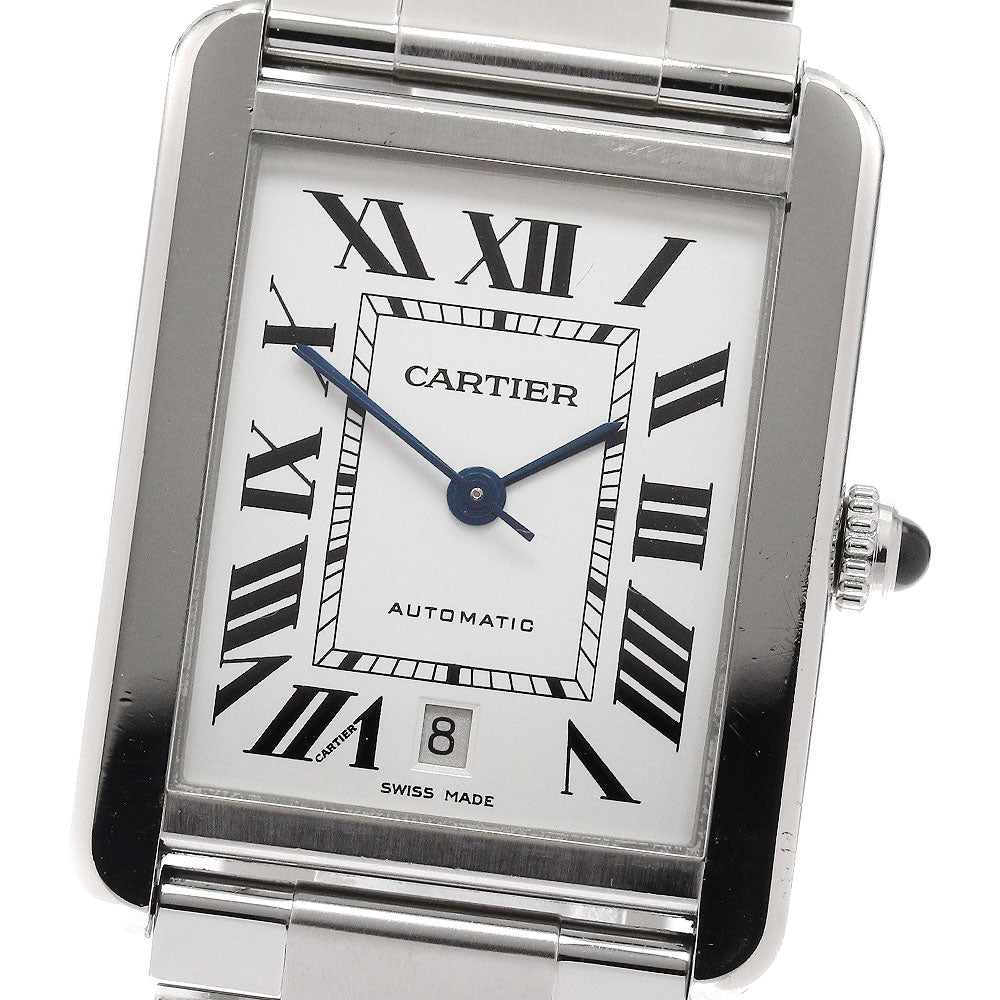 CARTIER Tank solo XL W5200028 Date Silver Dial Automatic Men's Watch_943426