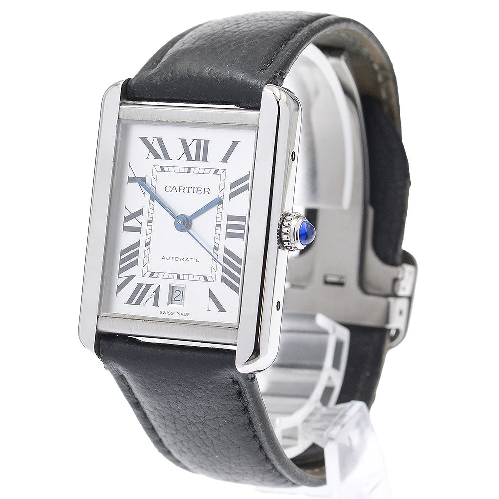 CARTIER Tank solo XL WSTA0029 Date Silver Dial Automatic Men's Watch_943432