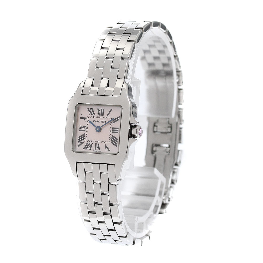 CARTIER Santos de Moiselle SM W25075Z5 Pink shell Dial Quartz Ladies Watch_943456