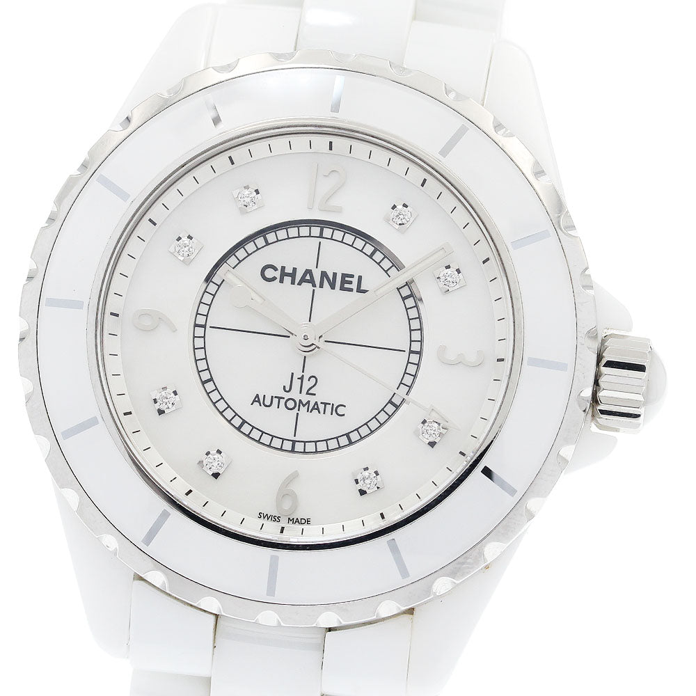 CHANEL J12 H2423 White ceramic 8P diamond White shell Dial Automatic Men's Watch_943473