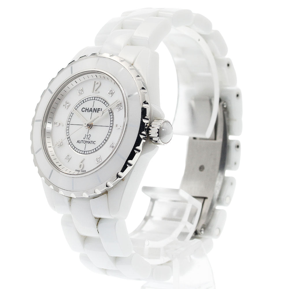 CHANEL J12 H2423 White ceramic 8P diamond White shell Dial Automatic Men's Watch_943473
