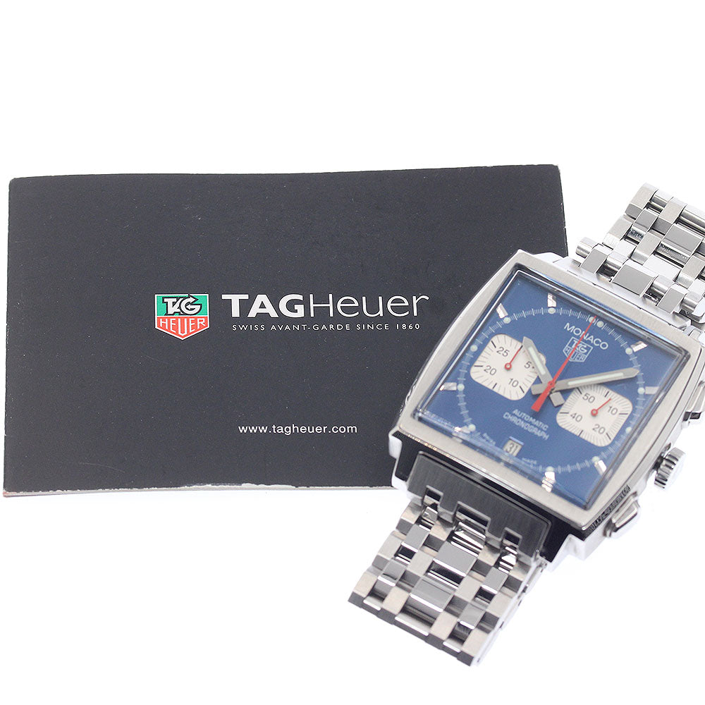 TAG HEUER Monaco CW2113 Chronograph Date blue Dial Automatic Men's Watch_943478
