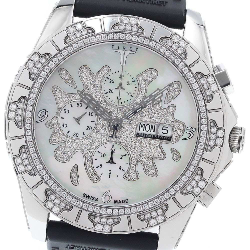 TIRET NEW YORK Chronograph 100 White MOP Splash White shell Dial Automatic Men's Watch_943491