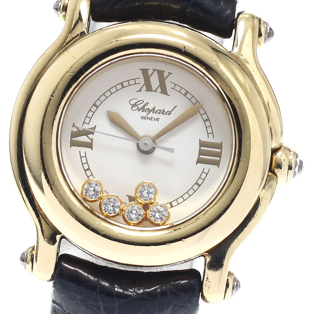 Chopard Happy sports 27/6149-20 K18YG 5P diamond white Dial Quartz Ladies Watch_943550